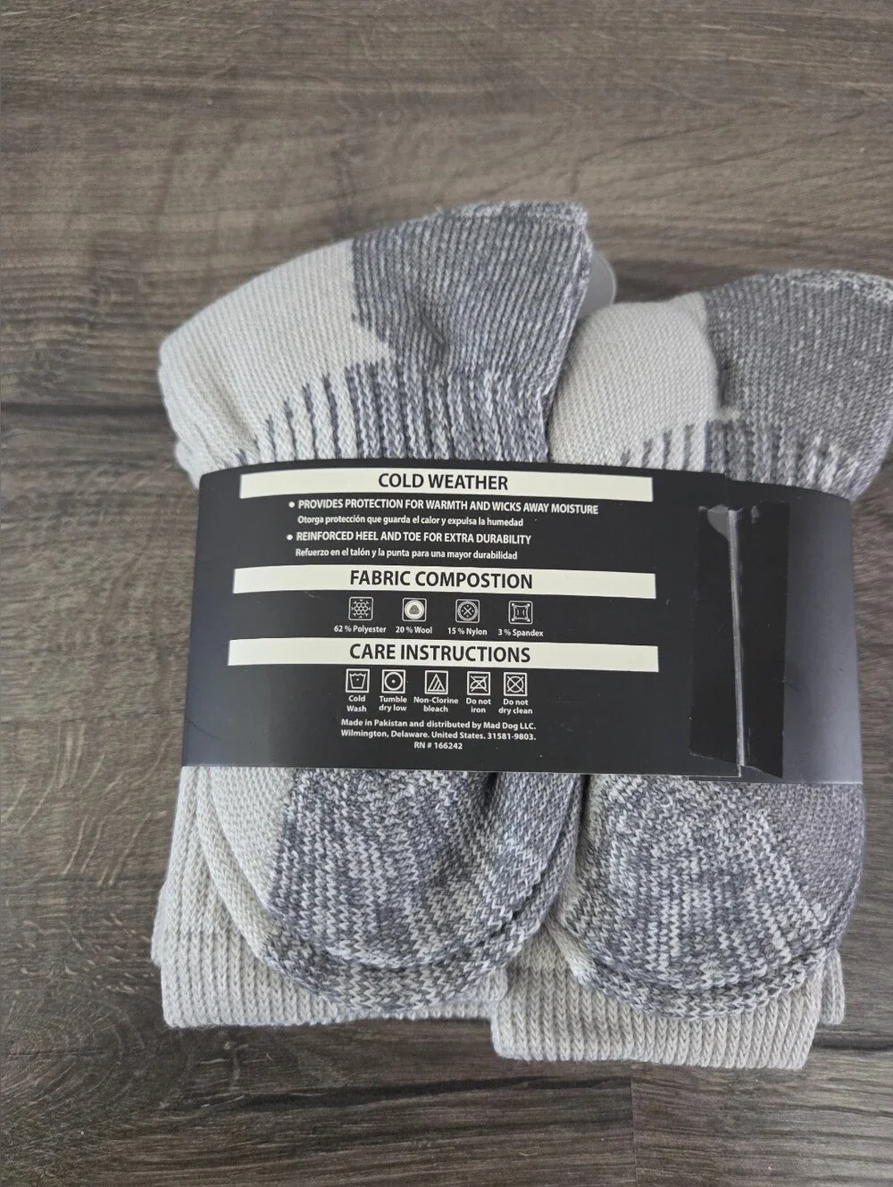 Kids' Cushioned Wool Blend Crew Socks Size M NWT